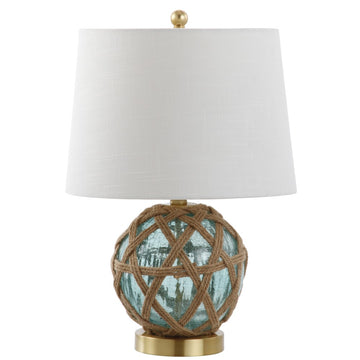 Andrews 21.5" LED Glass/Rope Table Lamp - JONATHAN Y